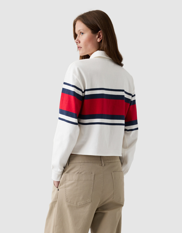 GAP - GAP x Malbon LS Cropped Rugby Polo