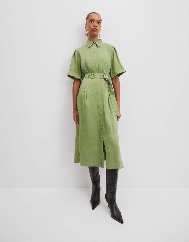 chinese dress ladies Green Embroidered Eyelet Maxi Dress - All Dresses