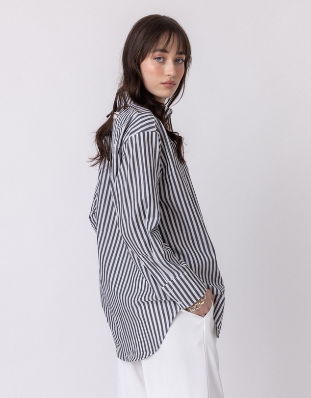 ALEXANDRA - Austin Shirt Black Stripe