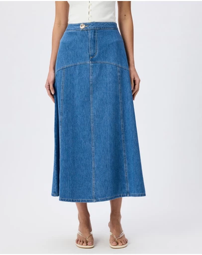 Tussah - Tenley Chambray Midi Skirt