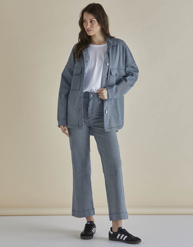 Betty Basics - Willow Pinstripe Wide Leg