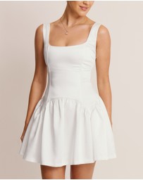 Six Stories - Scoop Neck Skater Mini Dress