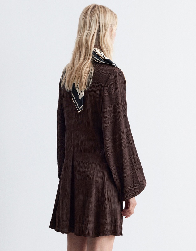 & Other Stories - Smocked Balloon-Sleeve Mini Dress