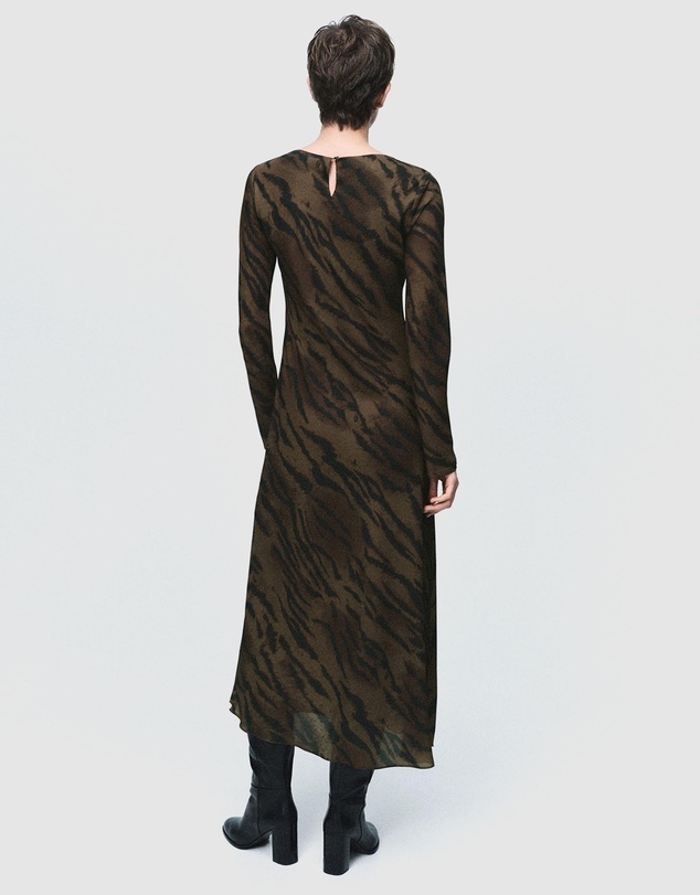 M.N.G - Satin Animal-Print Dress