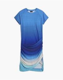 Desigual - Short dress with draped skirt