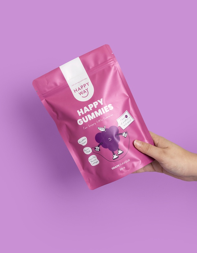 Happy Way - Grape Flavour Happy Gummies Mix
