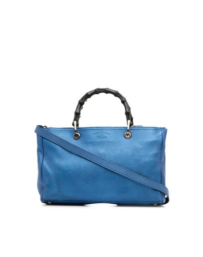 Pre-Loved by Azura Reborn - Pre-Loved Medium Calfskin Bamboo Shopper Satchel