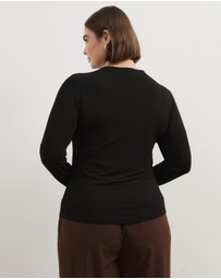 Atmos&Here Curvy - Arienna Jersey Long Sleeve Top
