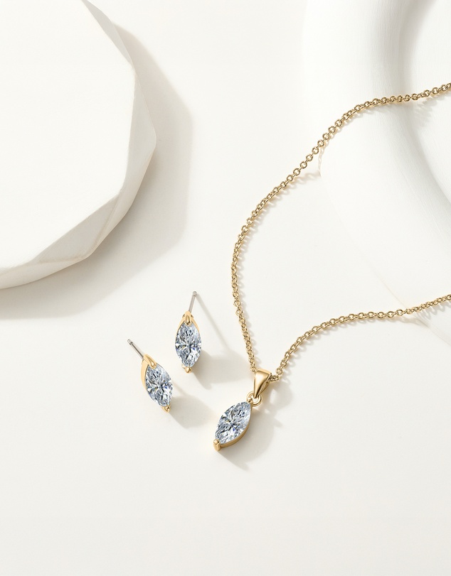 Mestige - Luna Marquise Set - 18K Gold Plated