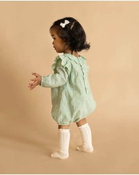 Bebe by Minihaha - Fern Dobby LS Romper - Babies