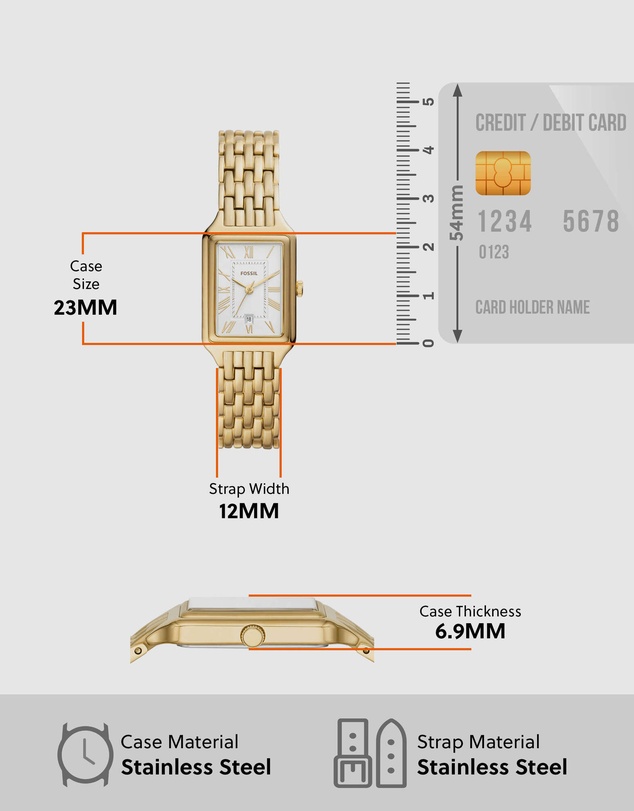 Fossil - Fossil Raquel Gold Watch ES5220