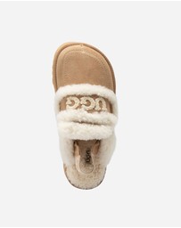 Ozwear Connection Uggs - Ugg Violet Shearling Platform Slipper (Elastic Logo) (Detachable Feature)