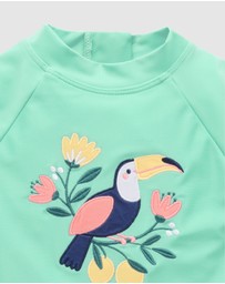 Purebaby - Printed Long Sleeve Rashie Set- Kids-Babies