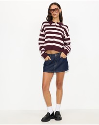 Dazie - Piper Stripe Knit Polo
