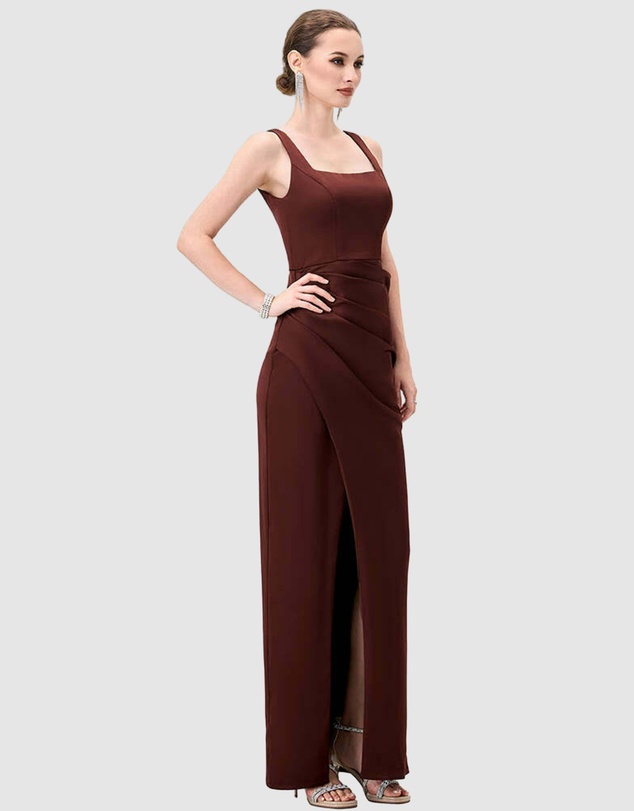 Bariano - Dira Square Neck Gown