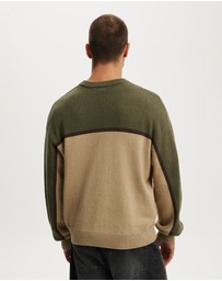 Cotton On - Panelled Crew Knit
