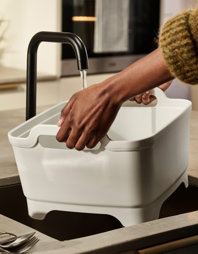 Joseph Joseph - Wash&Drain™ Washing-up Bowl (Light Stone/Sage)