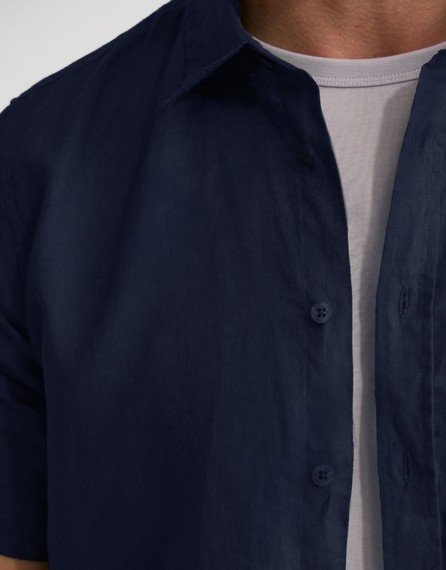Oxford - Leyton French Linen Short Sleeve Shirt