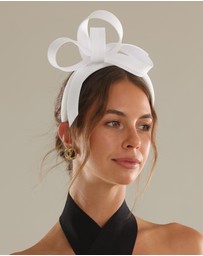 Morgan & Taylor - Mel Fascinator in White