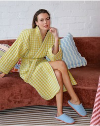 Mosey Me - Citrus Seersucker Quilted Robe