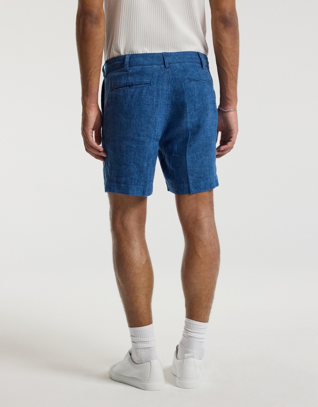 Calibre - Washed Linen Shorts Indigo