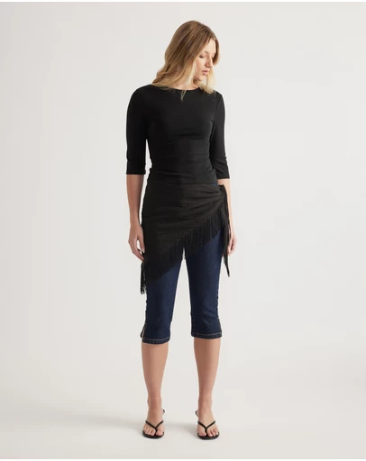 Decjuba - Iris Fitted 3/4 Sleeve Top