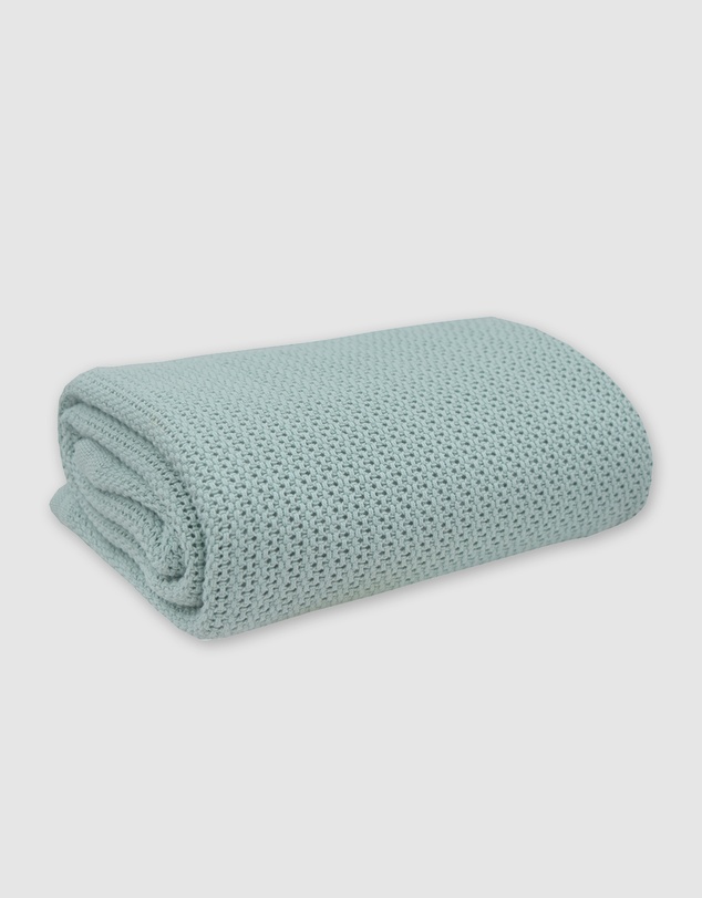 Living Textiles - Organic Bassinet/Cradle Cellular Blanket - Sage