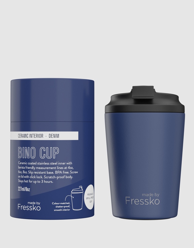 Fressko - Bino 8oz Reusable Ceramic Lined Coffee Cup