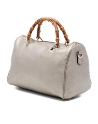 Pre-Loved by Azura Reborn - Pre-Loved Medium Calfskin Bamboo Shopper Boston Bag