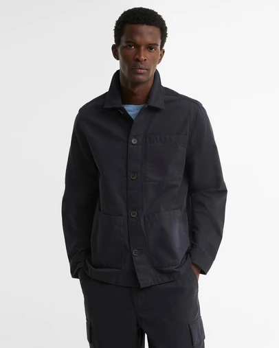 Barbour - Tartan Trimmed Washed Overshirt