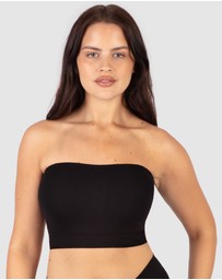 B Free Intimate Apparel - Sleek Bandeau Top with Silicone Bra Pads (A-B- C-D-DD) Cup