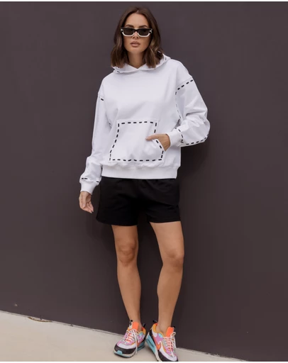 ALEXANDRA - Dashes Jumper White