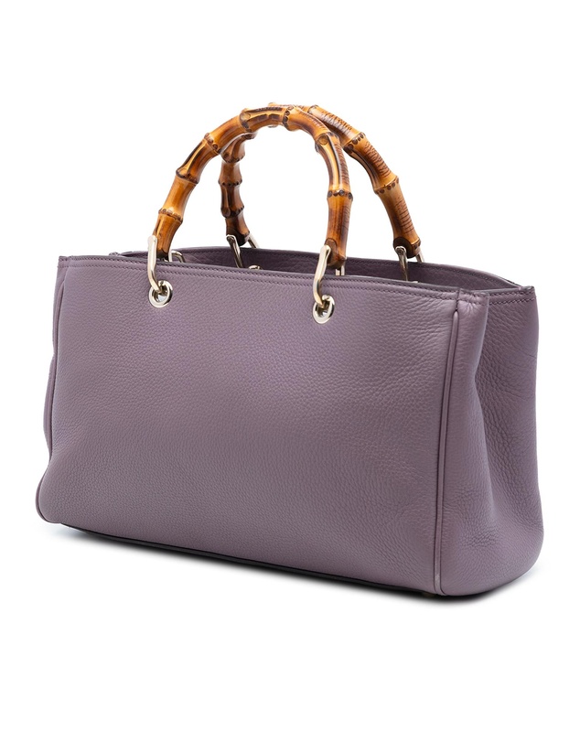 Pre-Loved by Azura Reborn - Pre-Loved Medium Calfskin Bamboo Shopper Satchel