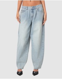 EDIKTED - Balloon Washed Low Rise Jeans