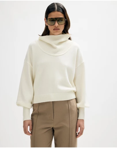 Minima Esenciales - Rian Wool Cashmere Funnel Neck Jumper