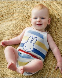 Kynd Baby - Miffy Knit Romper in Multi Stripe
