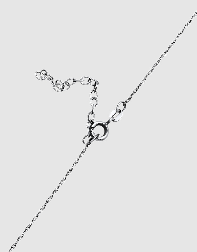Kuzzoi - ICONIC EXCLUSIVE - Twisted Helix Chain Necklace in Oxidised 925 Sterling Silver