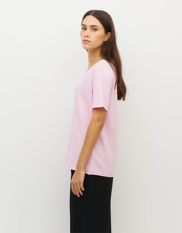 JH Lounge - JHL V-Neck T (Fine Cotton Cashmere) Candy Marle
