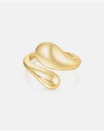 Ania Haie - Gold Sculptural Crossover Ring
