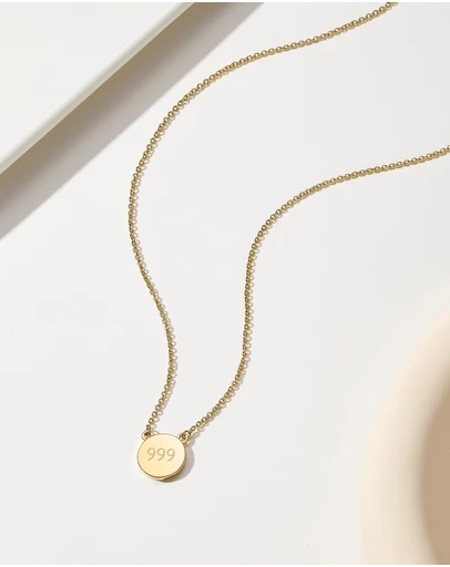 Mestige - Angel Number Necklace 999 - 18K Gold Plated