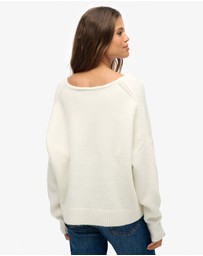 Superdry - Brushed Oversized V Neck Jumper