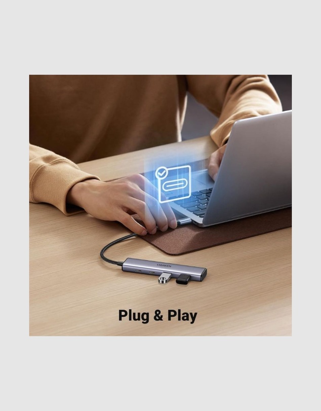 Ugreen - UGREEN 4 Ports USB C Hub with 2 x USB-C and 2x USB-A ports