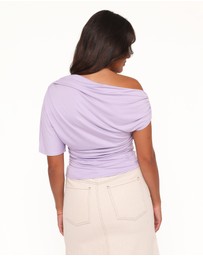 Petal & Pup - Grainne One Shoulder Top - Lilac