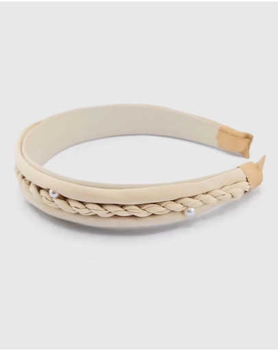 Izoa - Braided Pearl Headband