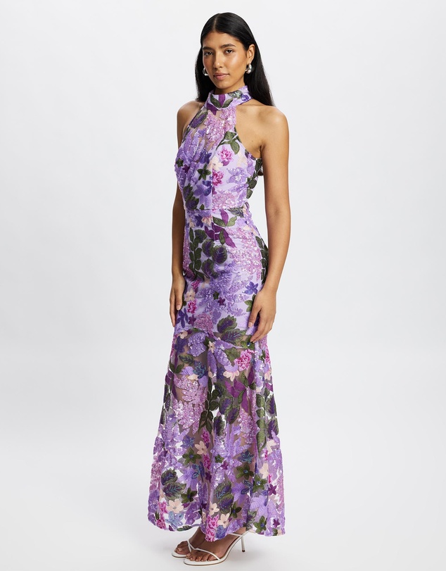 Romance by Honey and Beau - Chiara High Neck Maxi Dress