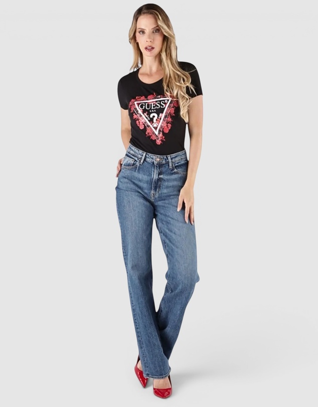GUESS - High Rise Straight Leg Jeans