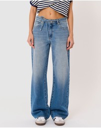 Abrand - 99 Baggy Worn Tie Jeans