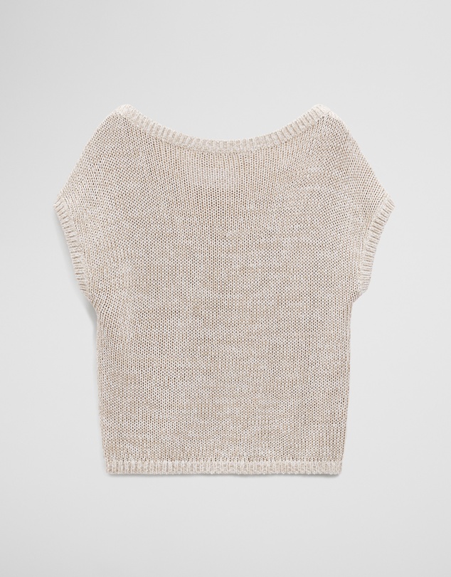 Country Road - Organically Grown Cotton Asymmetric Tape Knit T-shirt