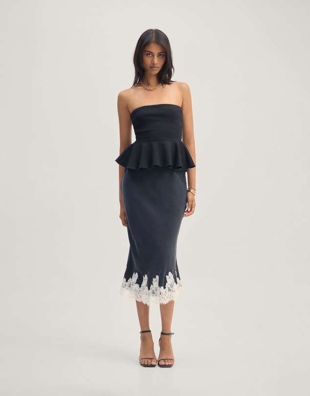 Oxford - Frieda Lace Trim Skirt
