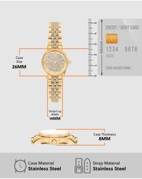 Michael Kors - Lexington Gold Tone Analogue Watch